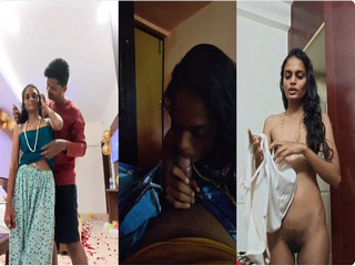 Slim Tamil Wife Anniversary Night Romance Blowjob And Nude Captured By Cuck Husband
