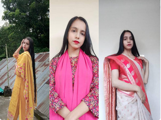 BEAUTIFUL CUTE YOUNG BANGLA HIJABI GIRL SHOWING PERFECT PERKY ROUND BOOBS