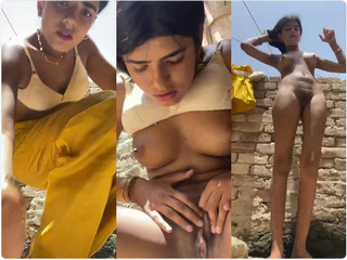 Desi Girl Removing Clothes Showing Nude Body and Fingering
