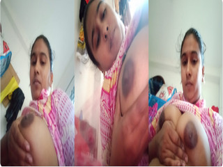 DESI CHUBBY BHABHI SHOWING BIG BUSTY BOOBS