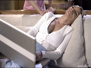 Pervert Teen Convinces Stepmom Pristine Edge to Fuck so She Can Stay Focused on Work